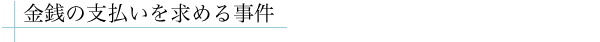 金銭の支払いを求める事件